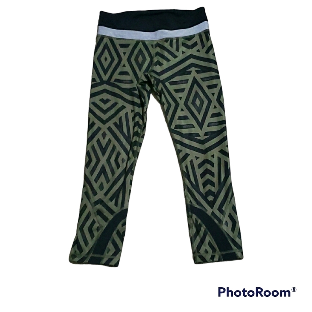 Rare Lululemon Athletica Fast And Free Mesh Crop Tight Size 4